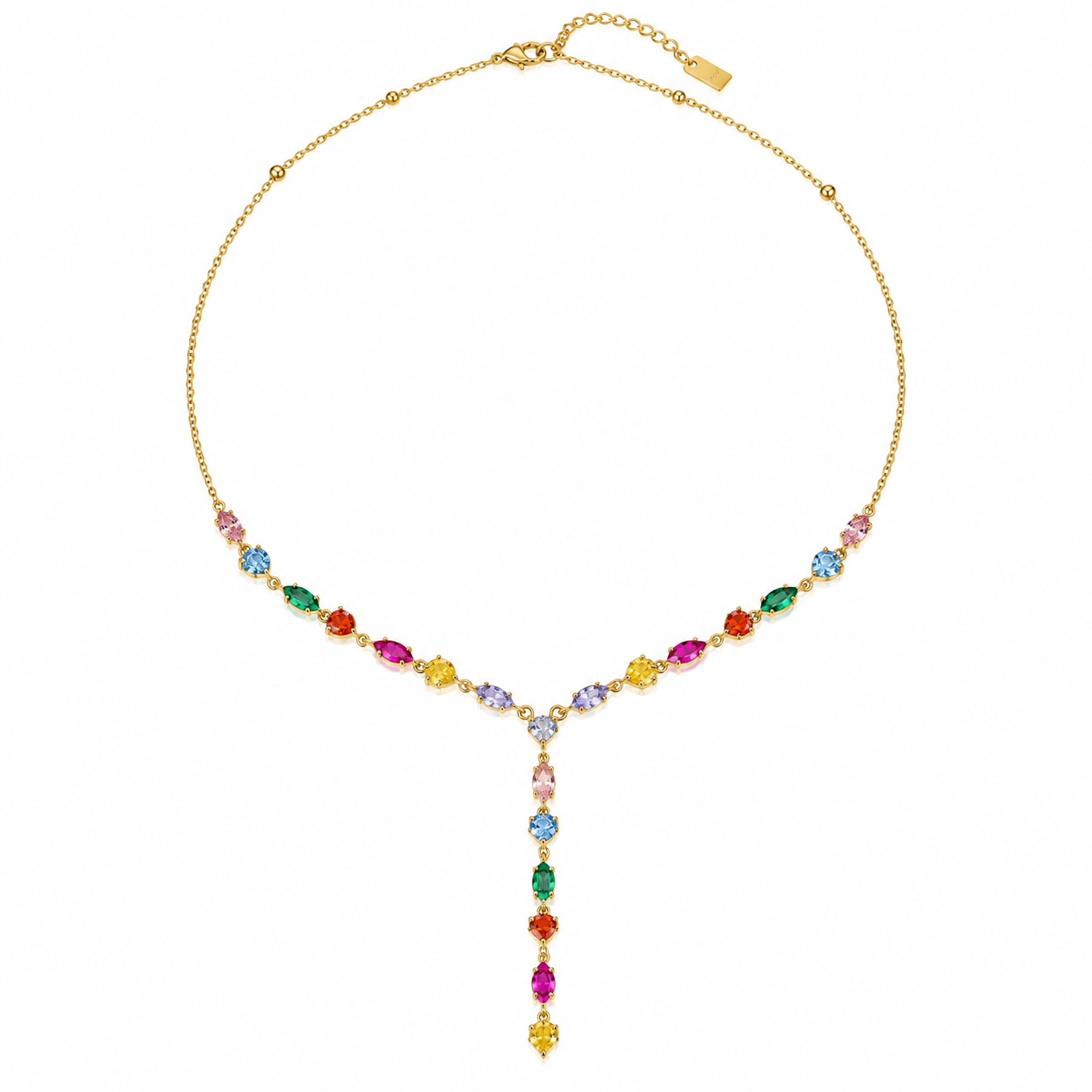 Mix stone Y ketting