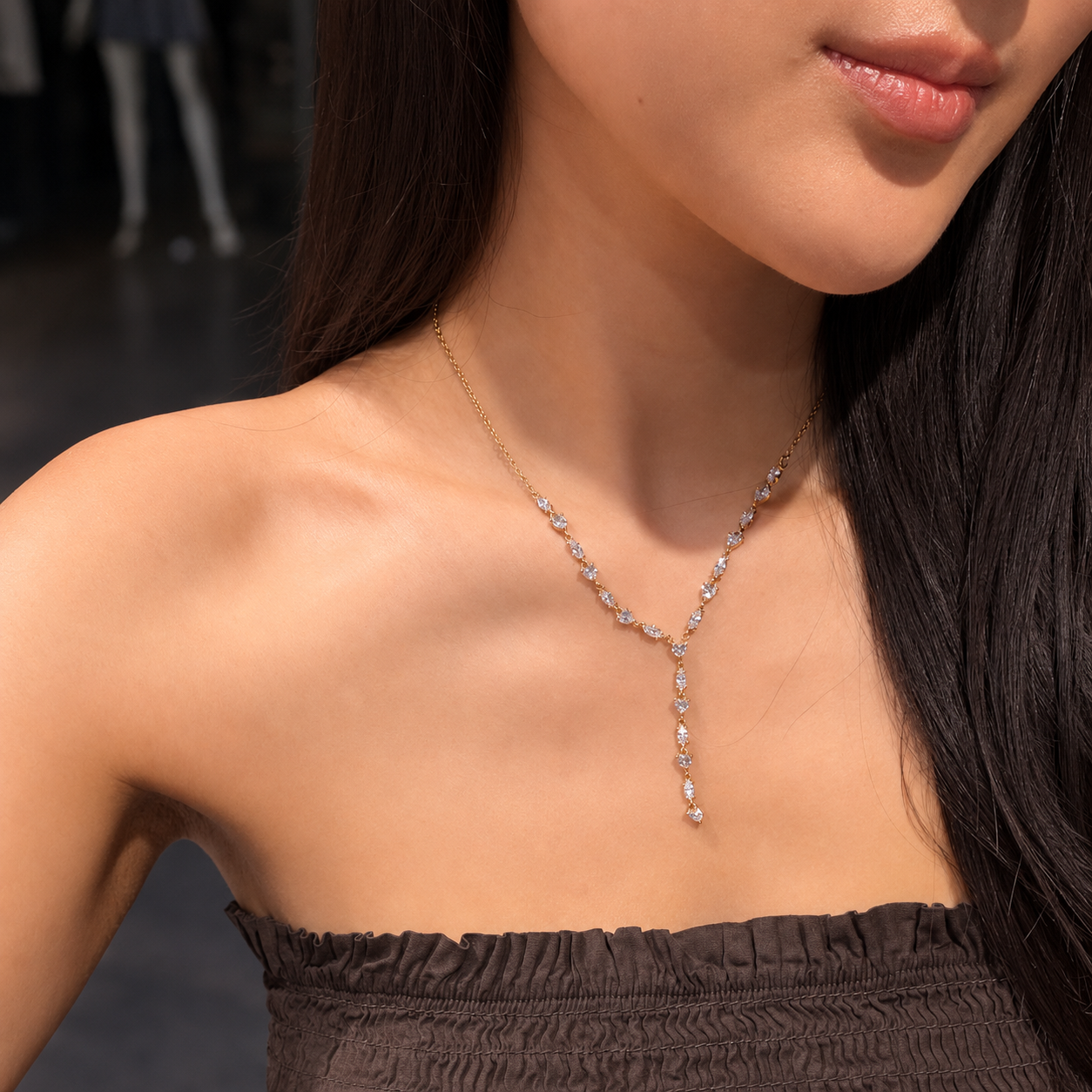 Mix stone Y ketting
