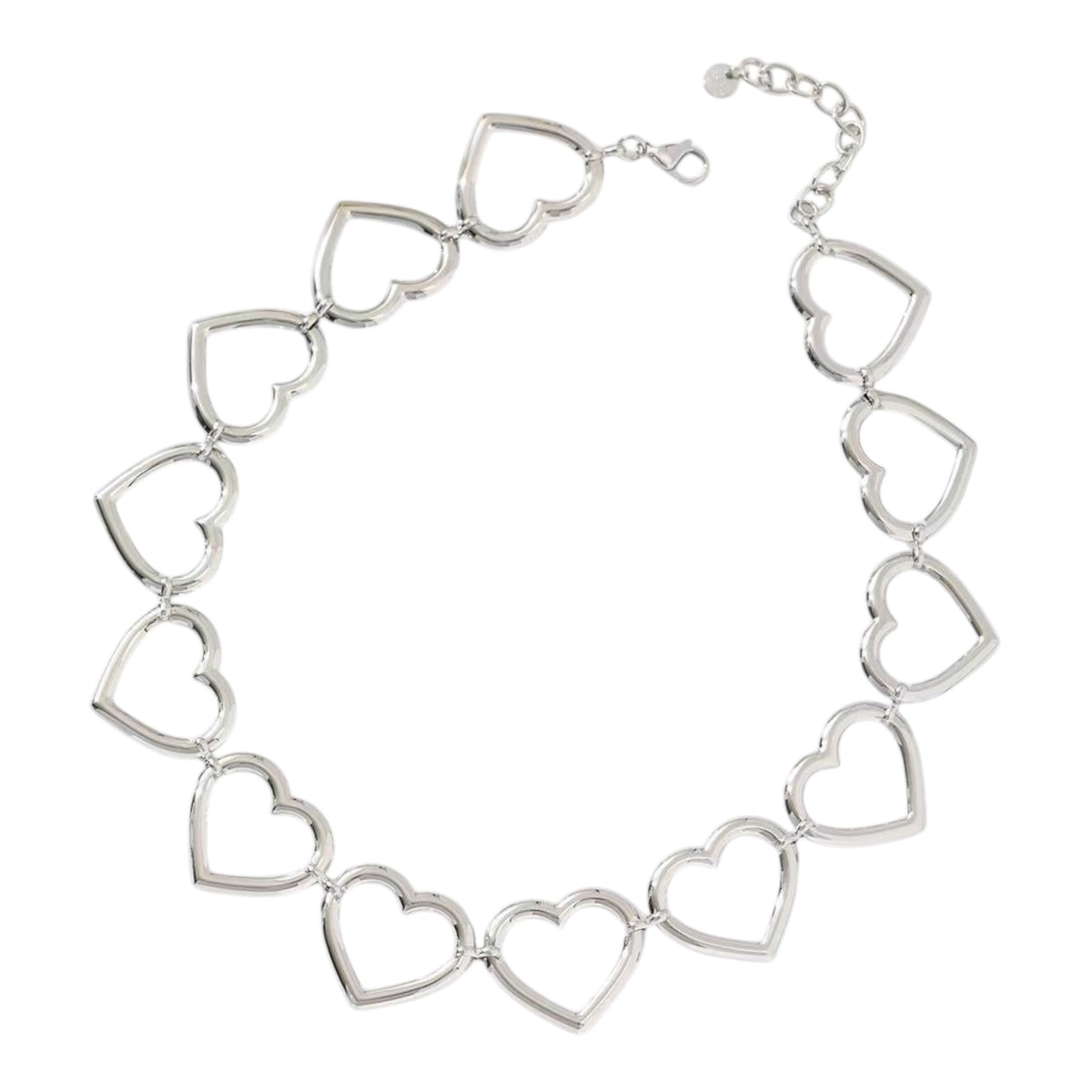Open hart statement ketting Zilver SOFIZARE