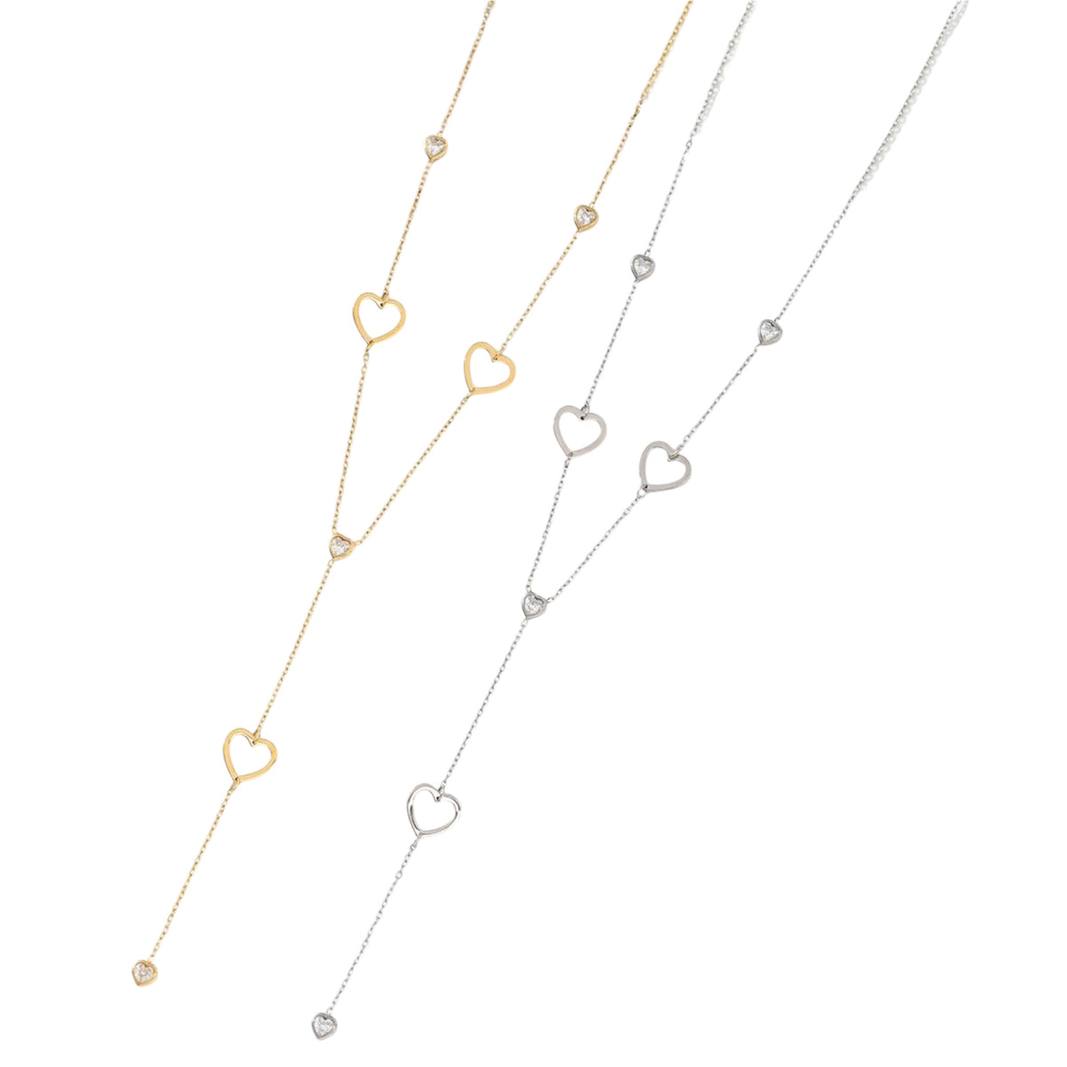 Open hearts Y ketting Goud SOFIZARE