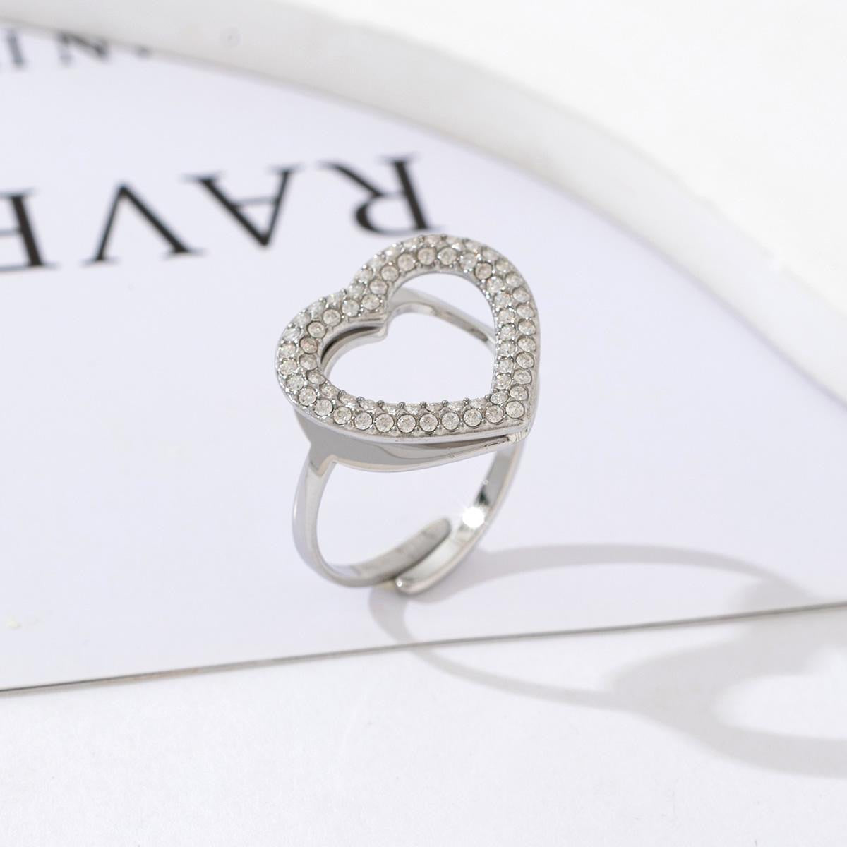 Open love stras ring Zilver SOFIZARE