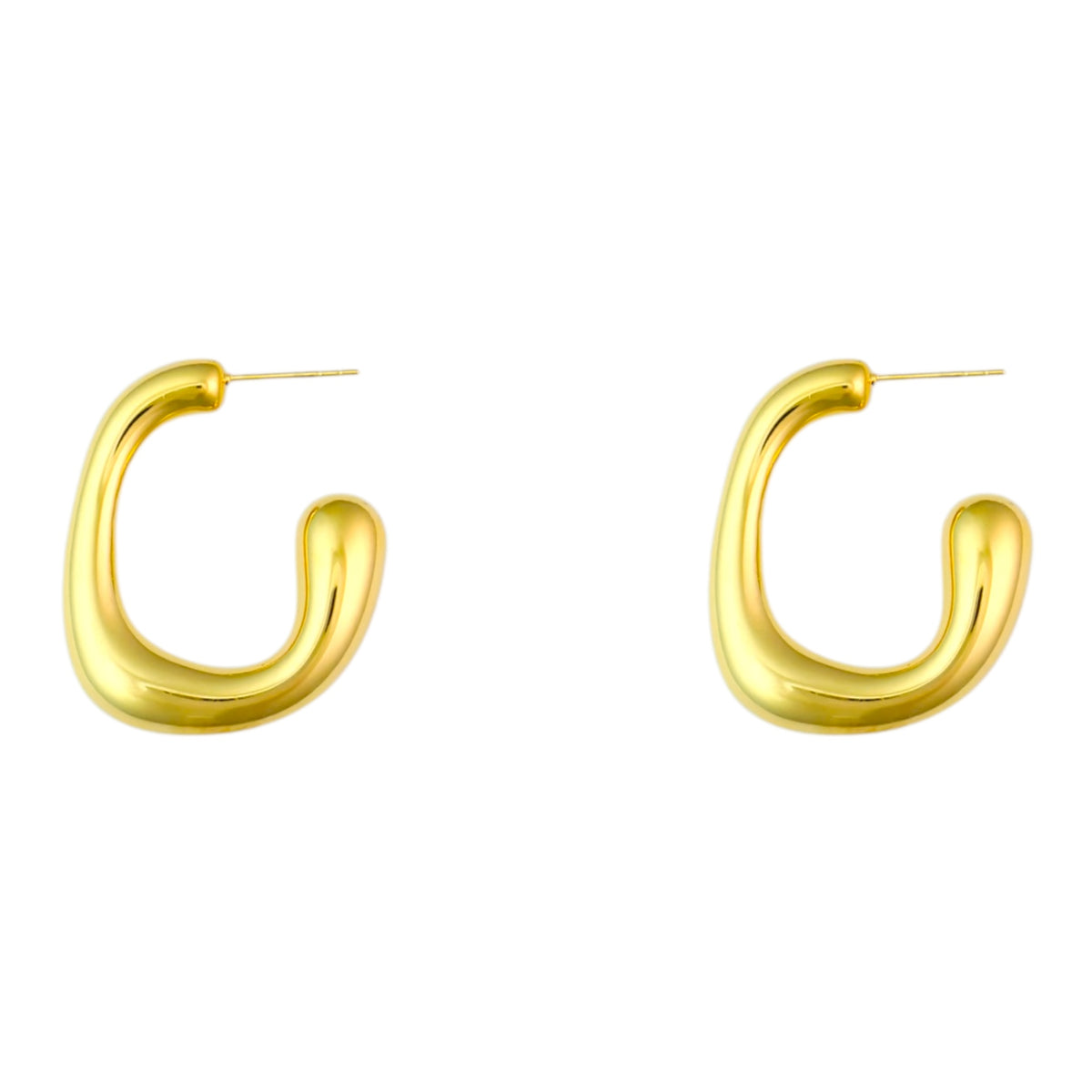 Open Oval hoops oorbellen Goud SOFIZARE