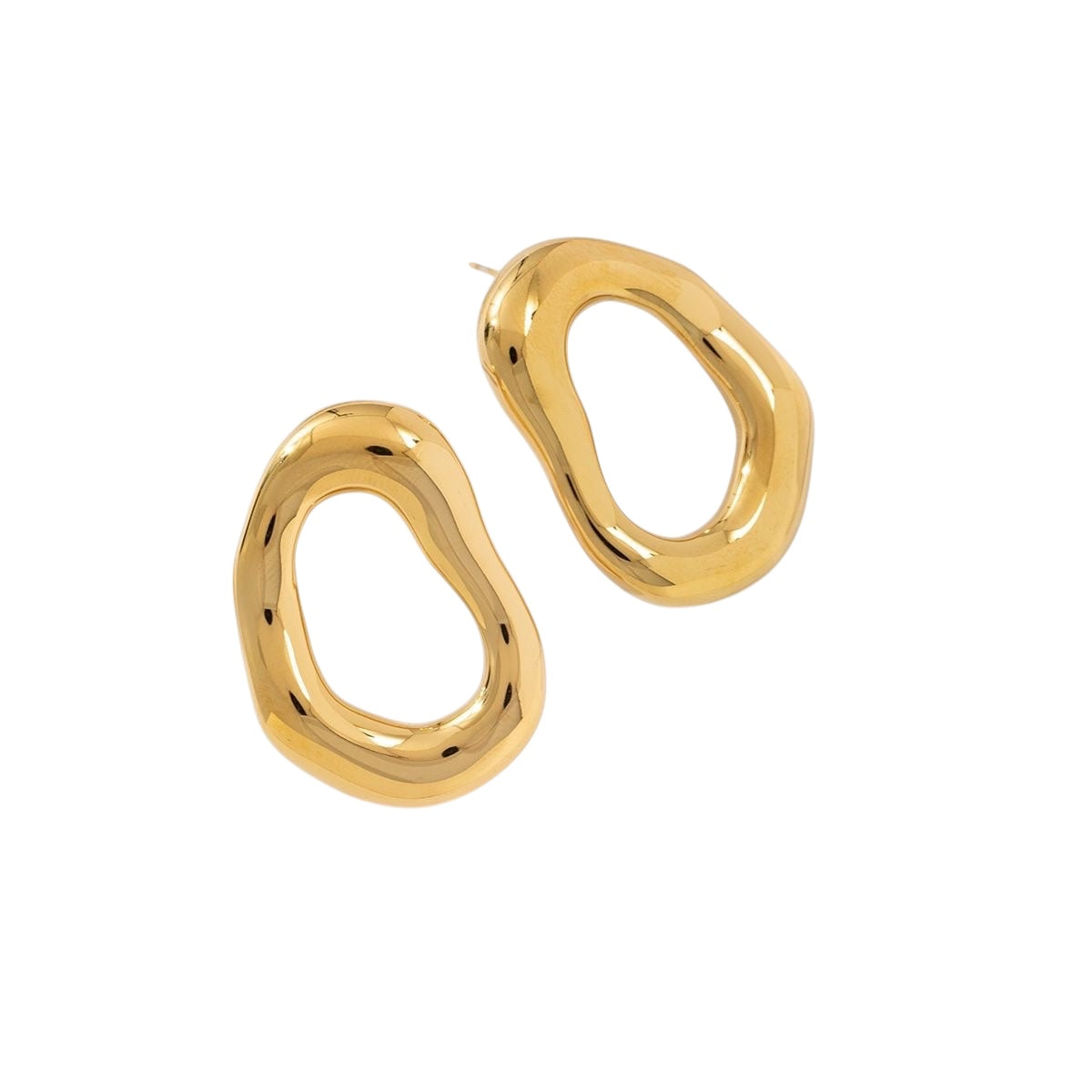 Open oval studs oorbellen Goud SOFIZARE