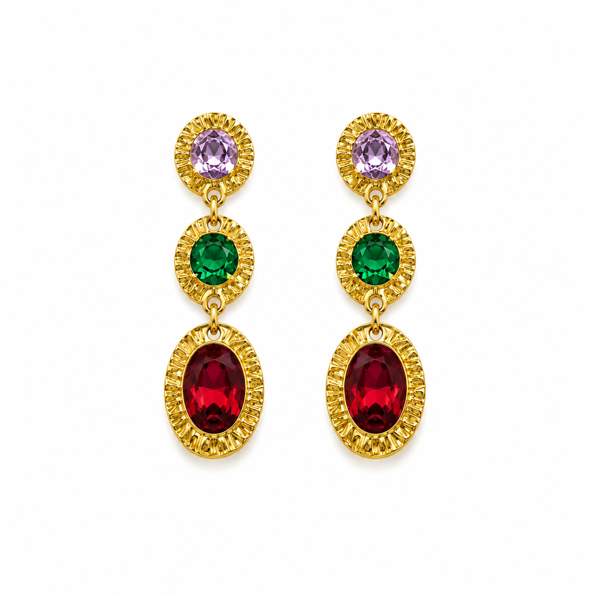 Ovally strass oorbellen Mixed SOFIZARE