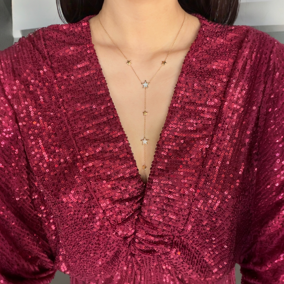 Parel star Y ketting Goud SOFIZARE