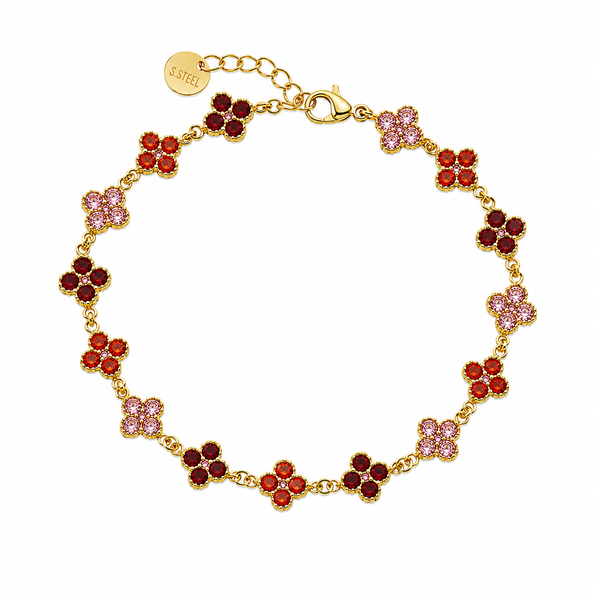 Clover with stones bracelet