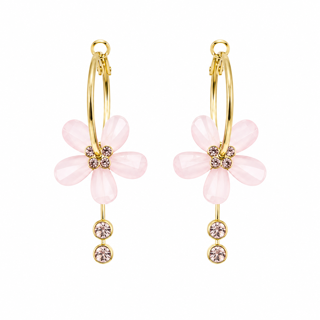 Colorful Flower strass oorbellen