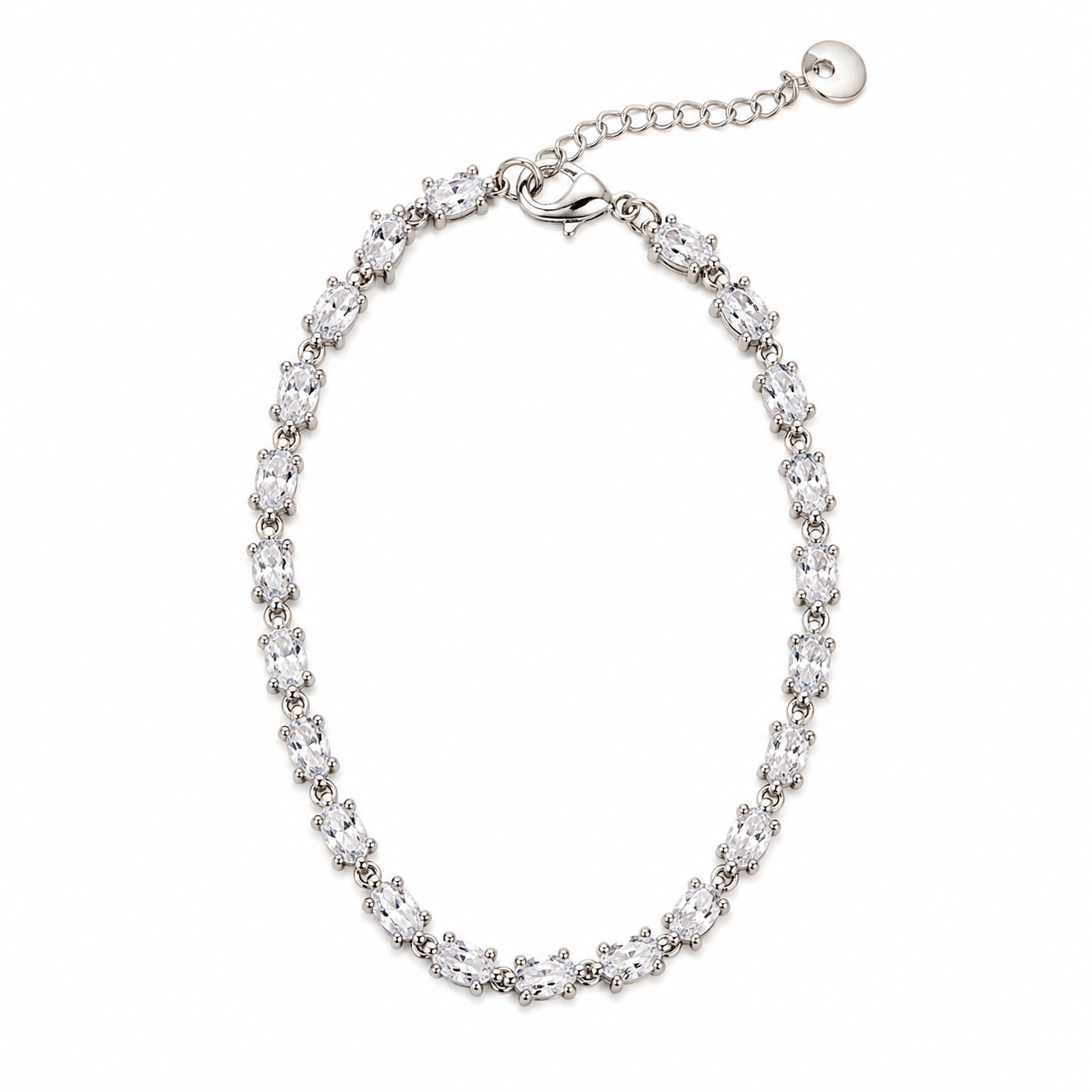 Oval strass armband