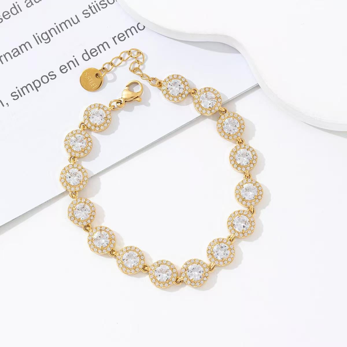 Roundy strass armband Goud SOFIZARE