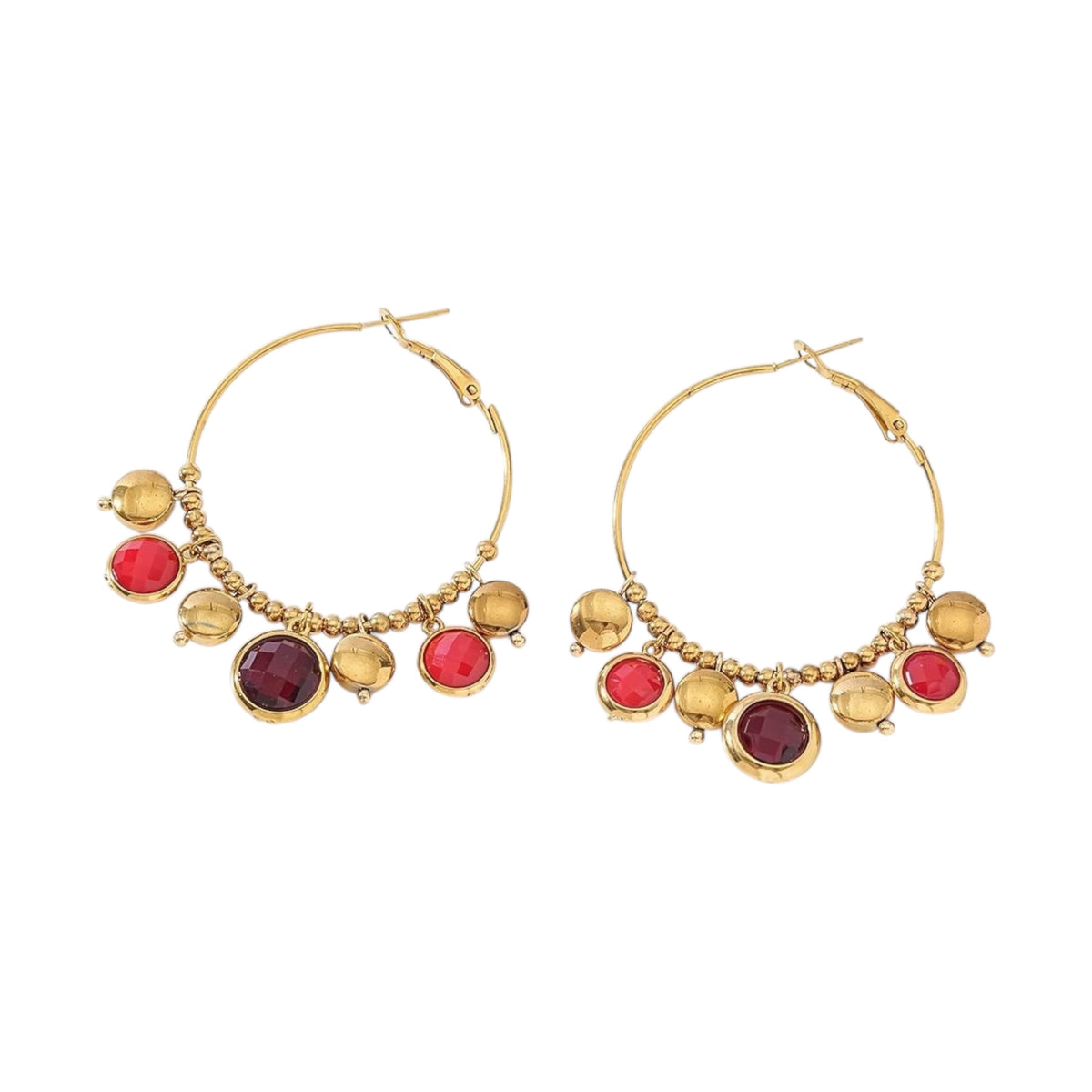 Routes hangers oorbellen Rood SOFIZARE