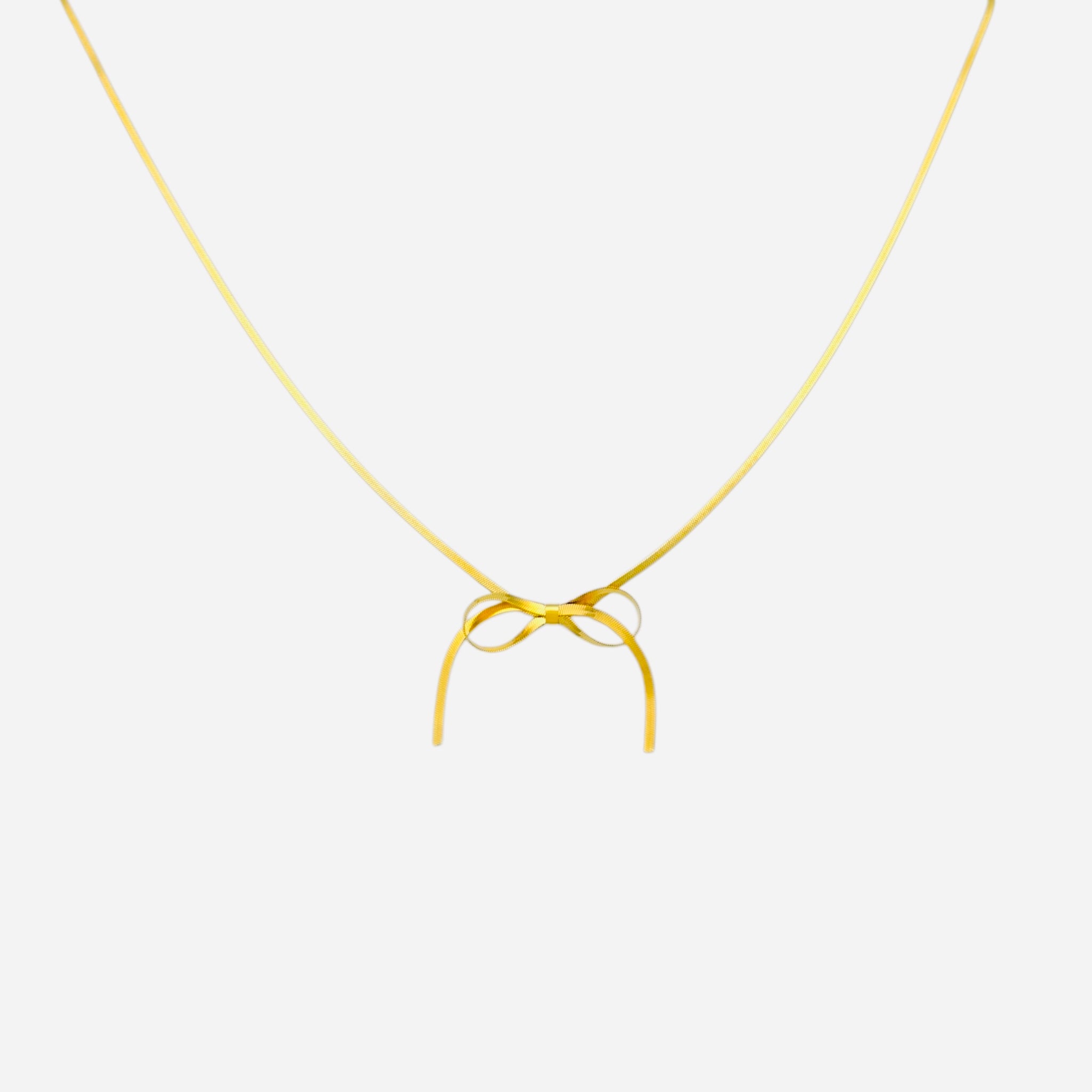 Snake strikje ketting Goud SOFIZARE
