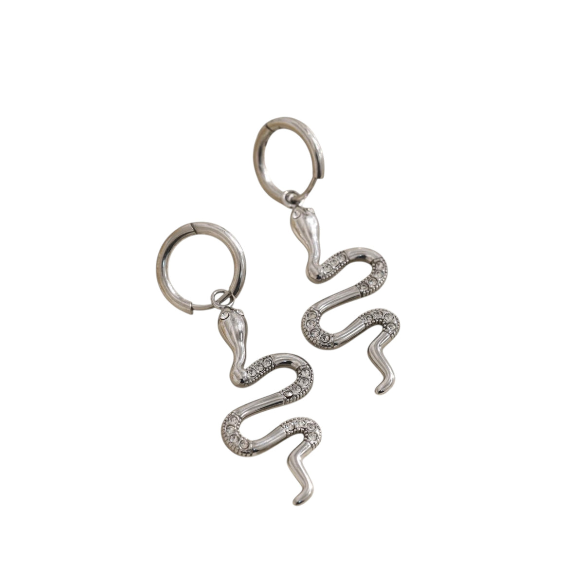 Snakey hangers oorbellen Zilver SOFIZARE
