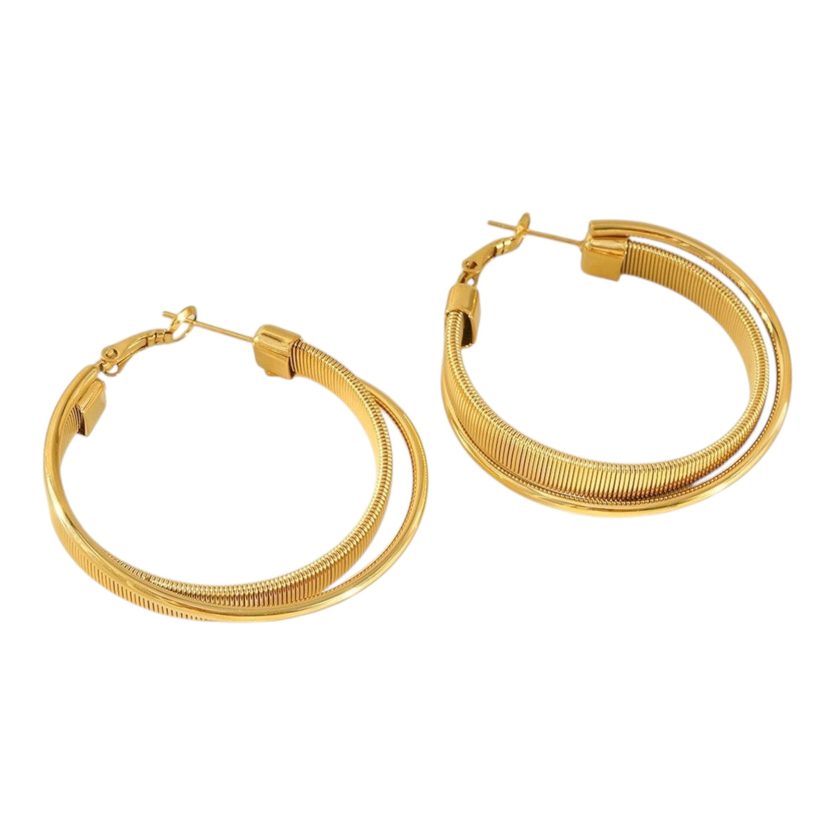 Snakey twist hoops oorbellen Goud SOFIZARE