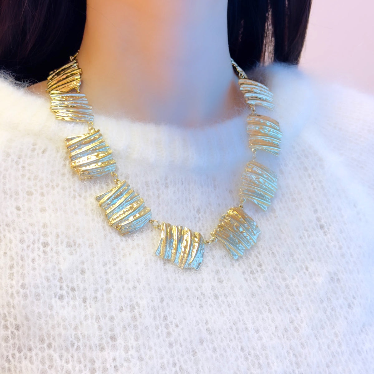 Square statement ketting Goud SOFIZARE