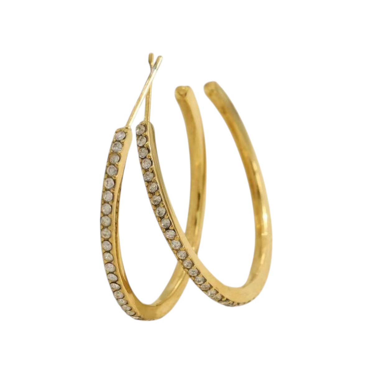 Strassy creool strass oorbellen Goud SOFIZARE