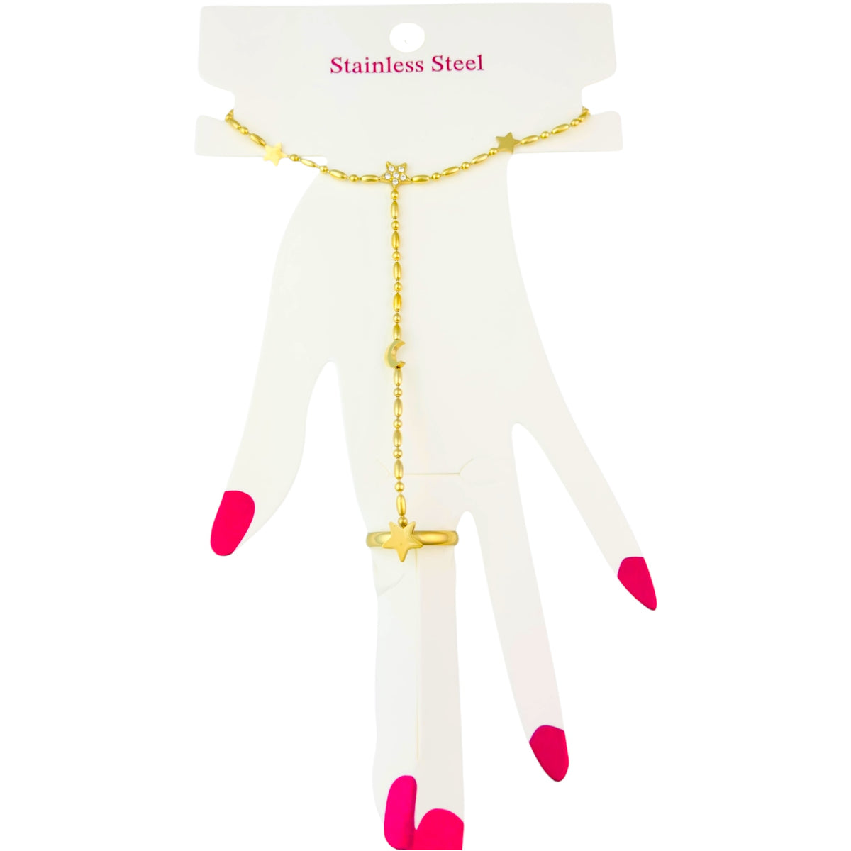 Strassy Sparkless hand chain Goud SOFIZARE