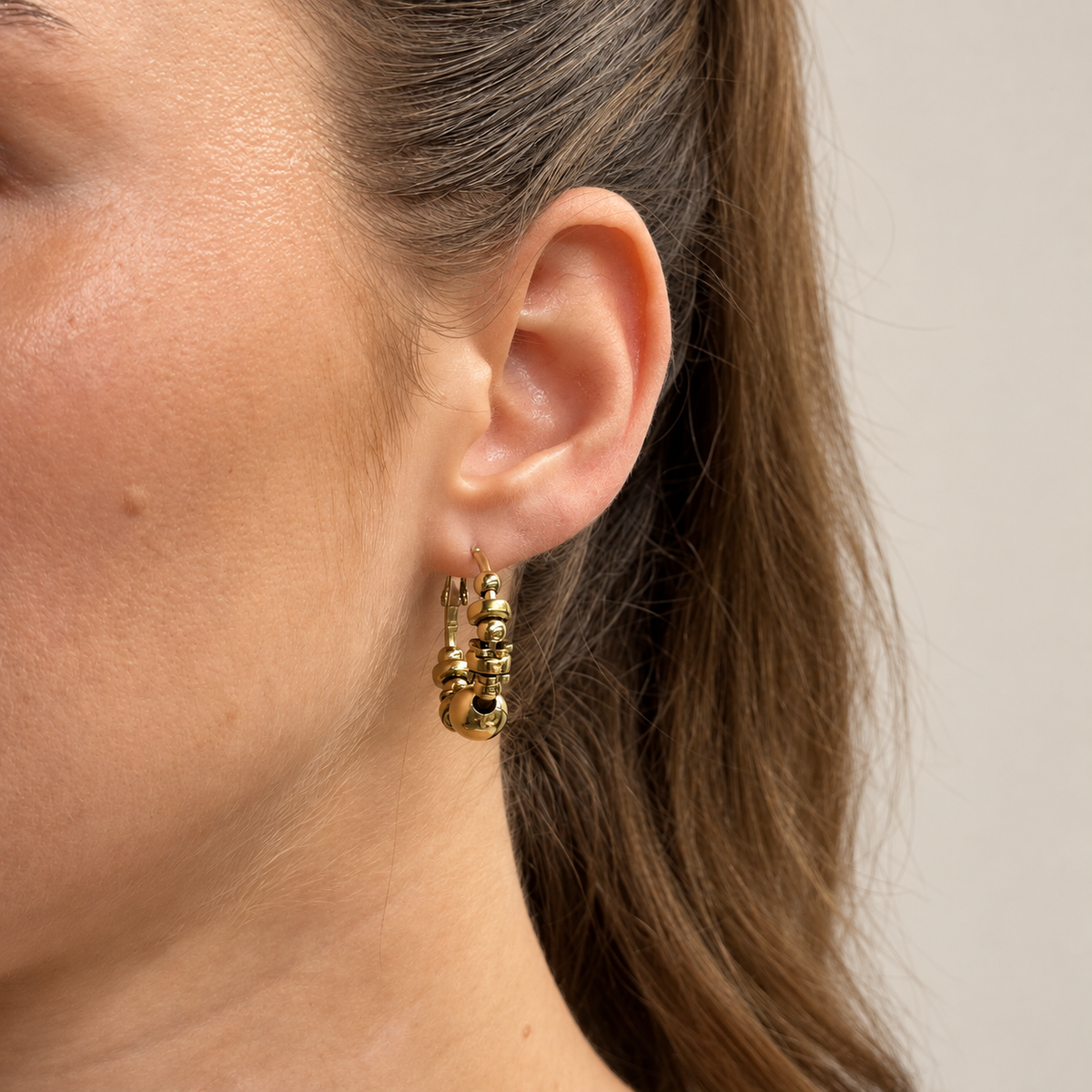 Beaded hoop earrings
