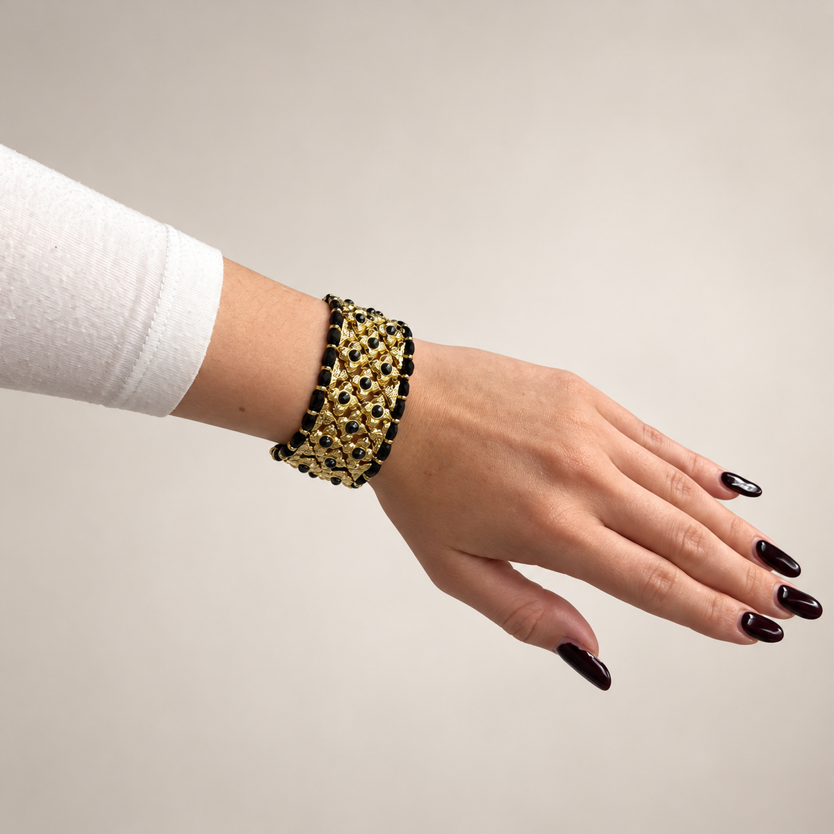 Boho flowery statement armband – RVS armband groothandel | SOFIZARE (foto 11)