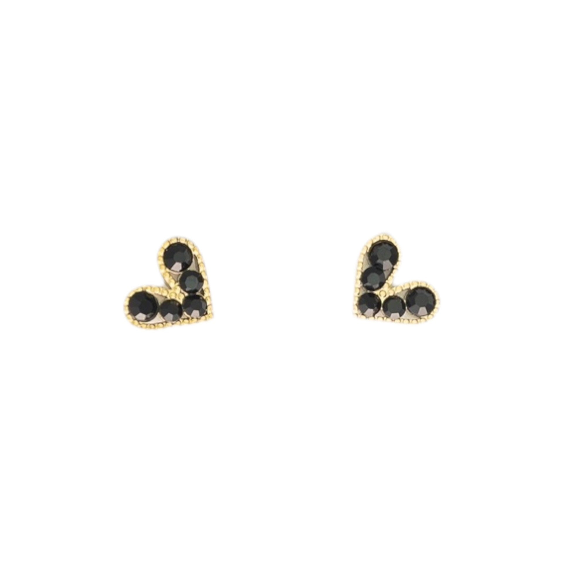 Stainless steel Strass Hearts Earring