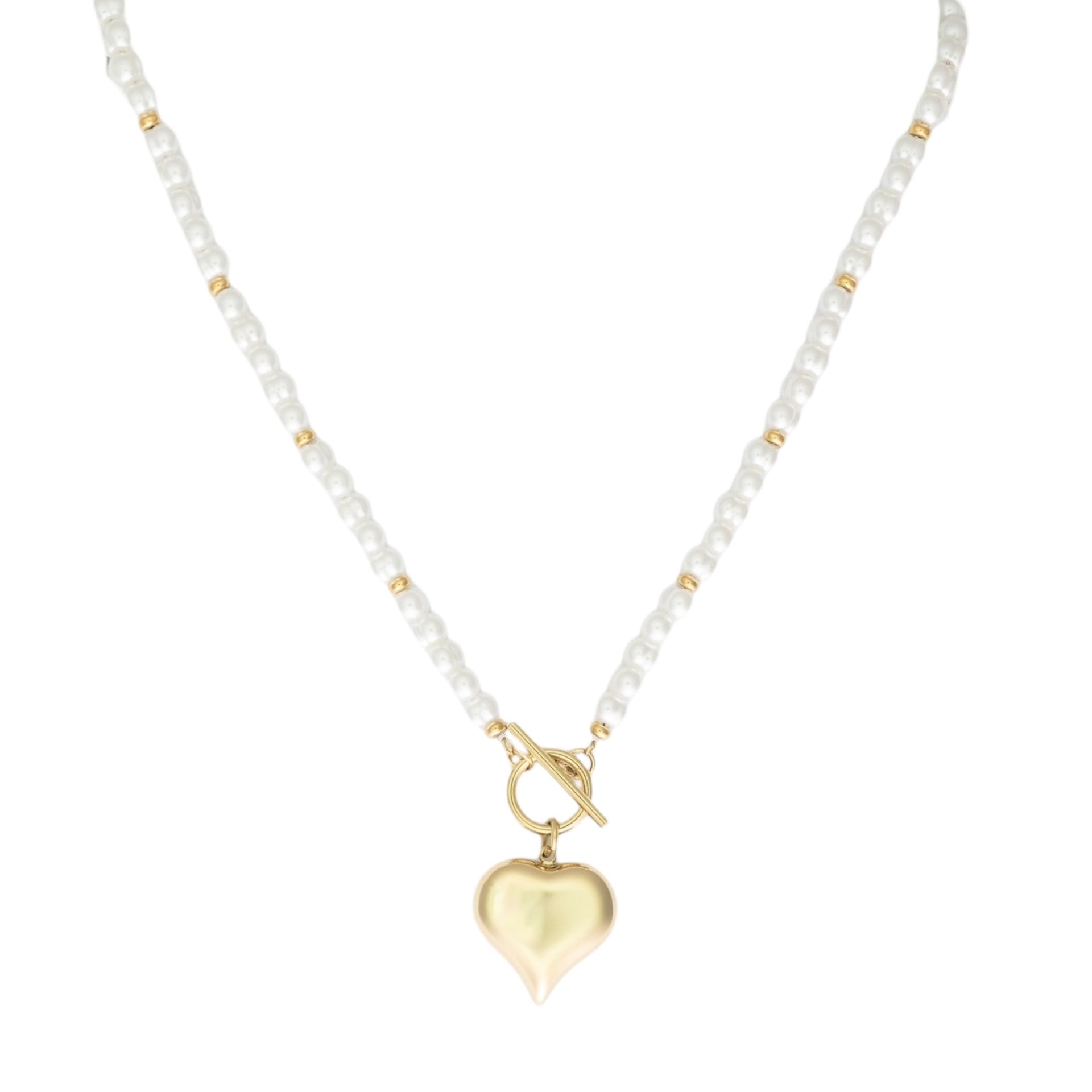 Pearl heart necklaces