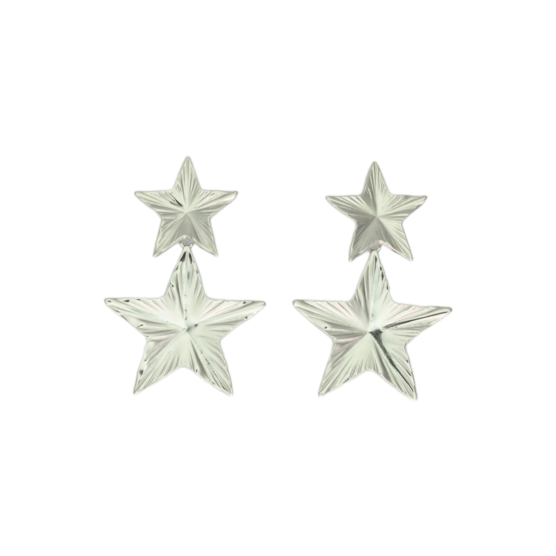 Stainless Steel Double star Earring