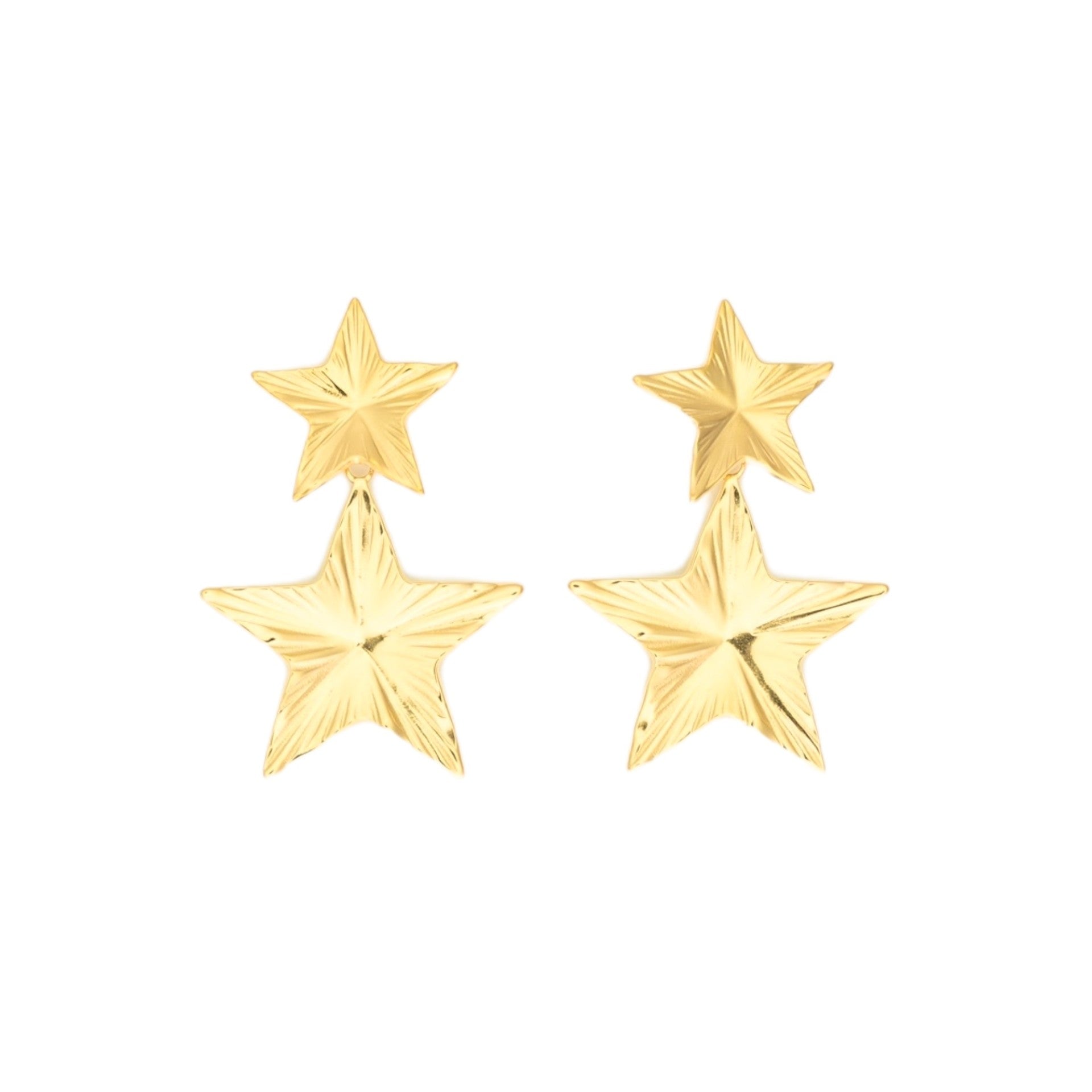 Stainless Steel Double star Earring 