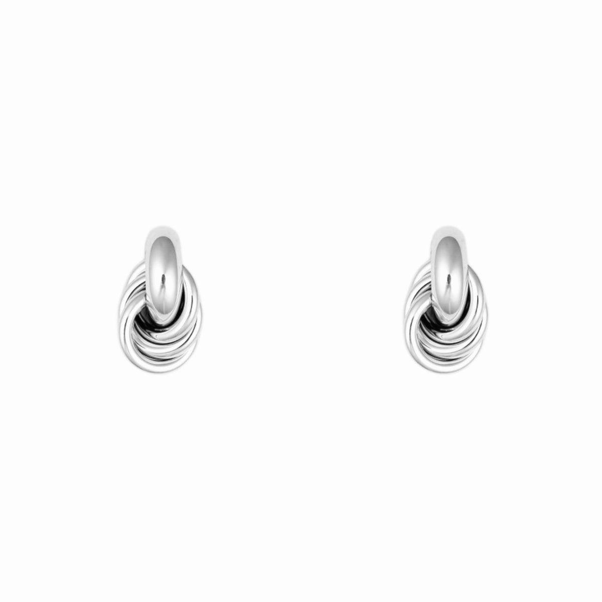 Twisted class studs oorbellen Zilver SOFIZARE