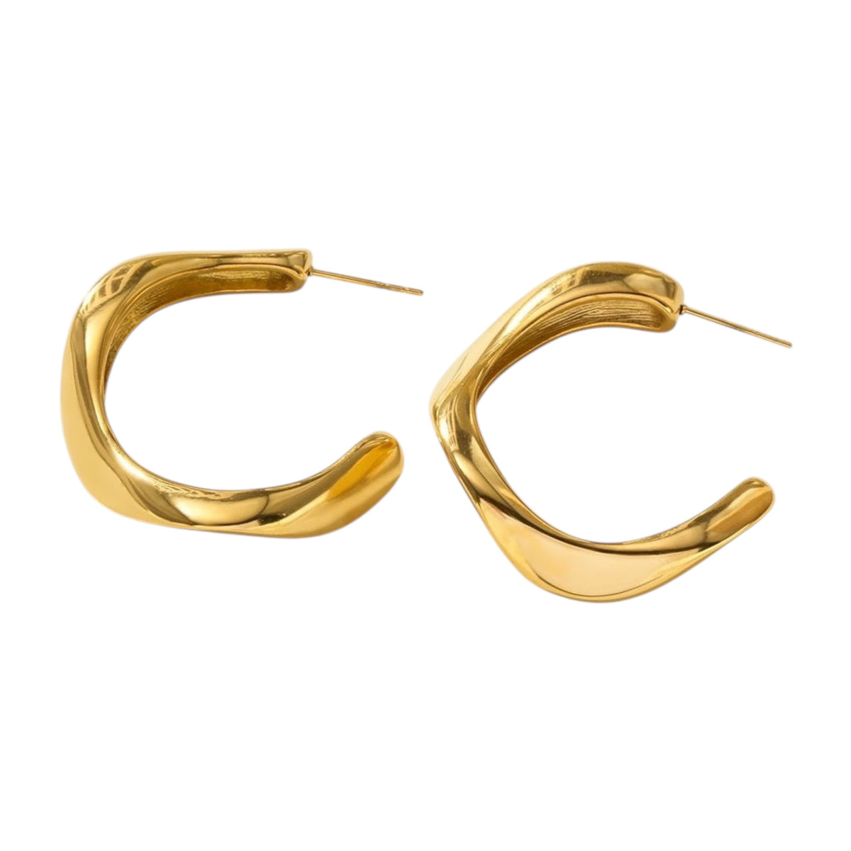 Wavey hoops oorbellen Goud SOFIZARE